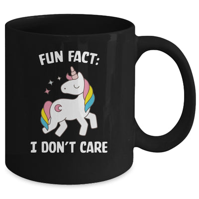 Fun Fact I Dont Care Funny Unicorn Saying Mug Coffee Mug | Teecentury.com