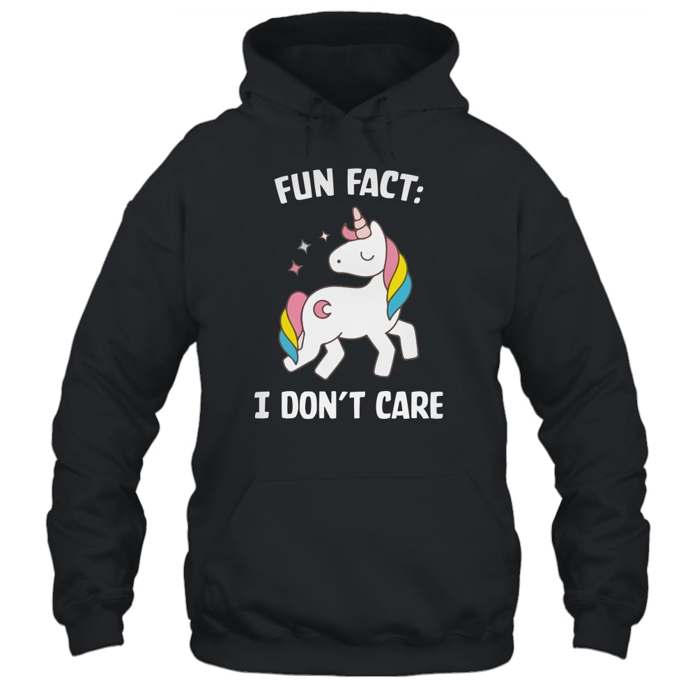 Fun Fact I Dont Care Funny Unicorn Saying T-Shirt & Tank Top | Teecentury.com