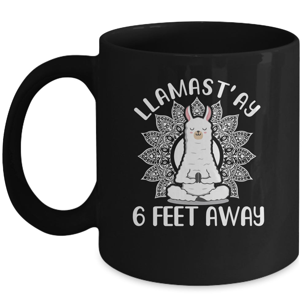Funny Yoga Llamastay Llama Social Distancing Quarantine Mug Coffee Mug | Teecentury.com