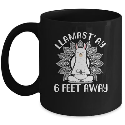 Funny Yoga Llamastay Llama Social Distancing Quarantine Mug Coffee Mug | Teecentury.com