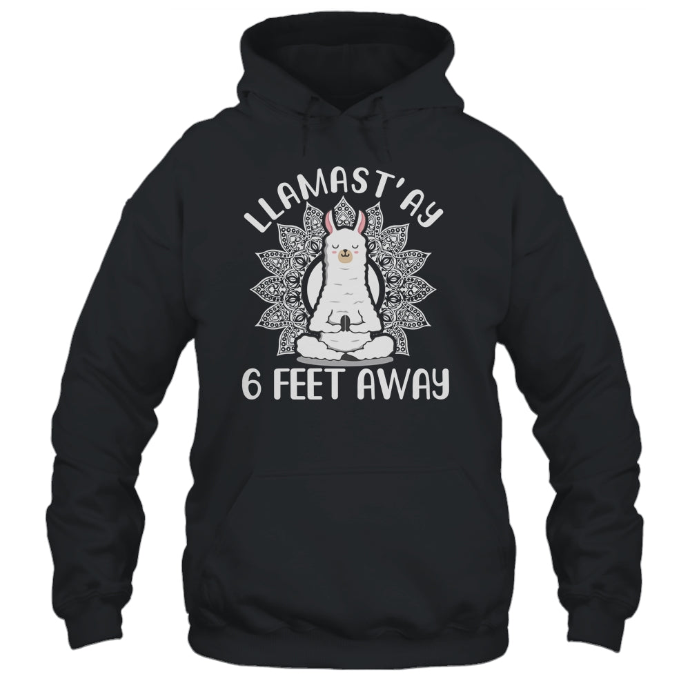 Funny Yoga Llamastay Llama Social Distancing Quarantine T-Shirt & Tank Top | Teecentury.com
