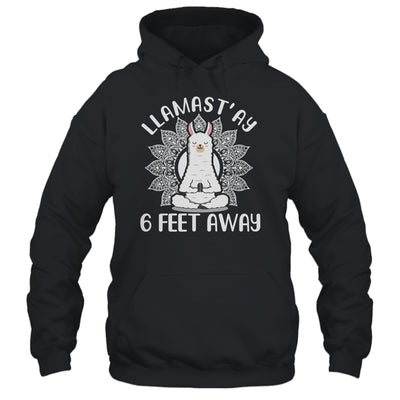 Funny Yoga Llamastay Llama Social Distancing Quarantine T-Shirt & Tank Top | Teecentury.com