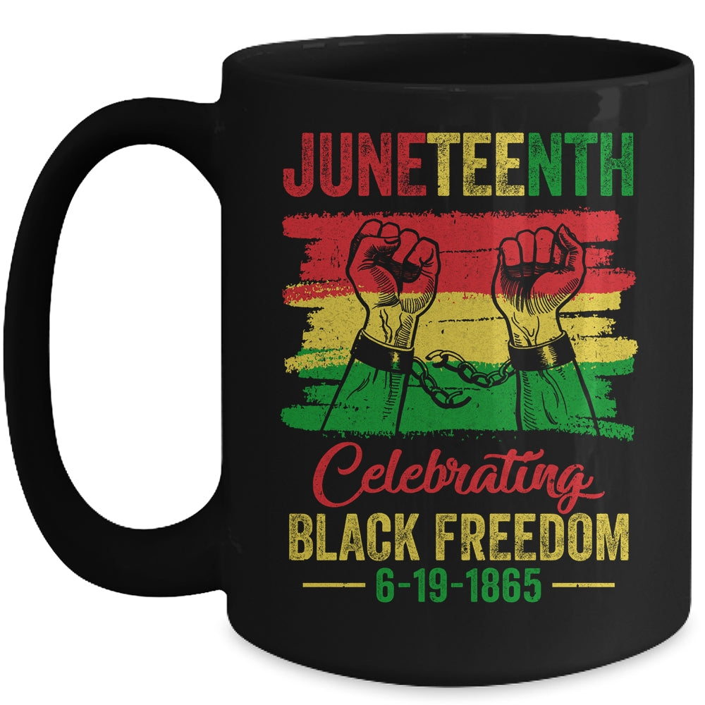 Juneteenth Celebrating Black African Freedom 1865 Flag Mug Coffee Mug | Teecentury.com