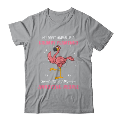 My Spirit Animal Is Grumpy Flamingo Who Slaps Annoying T-Shirt & Tank Top | Teecentury.com