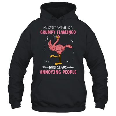 My Spirit Animal Is Grumpy Flamingo Who Slaps Annoying T-Shirt & Tank Top | Teecentury.com