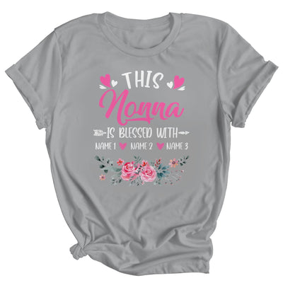 Personalized This Nonna Is Blessed With Kids Custom Nonna With Grandkid's Name Flower For Women Mothers Day Birthday Christmas Shirt & Tank Top | teecentury