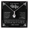 Alluring Beauty Necklace | Personalized To My Amazing Wife Necklace From Husband The Best Decision I Ever Made Wife Wedding Day Birthday Christmas Customized Gift Box Message Card | teecentury