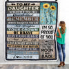 Personalized To My Daughter Blanket from Mom Dad Wood Whenever You Feel Overwhelmed Remember Whose Daughter Birthday Christmas Gift Fleece Blanket Blanket | Teecentury.com