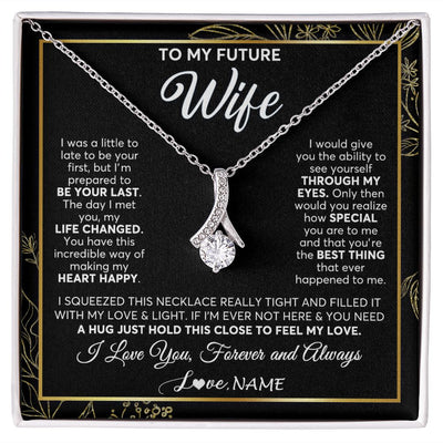 Alluring Beauty Necklace | Personalized To My Future Wife Necklace From Husband My Love Fiancee Wife Birthday Anniversary Valentines Day Christmas Customized Gift Box Message Card | teecentury