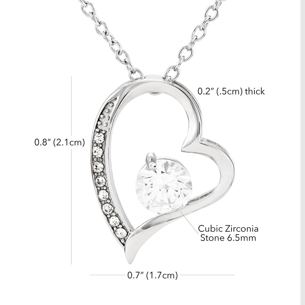 Forever Love Necklace | Personalized To My Goddaughter Necklace From Godmother My Love Is Always There Goddaughter Birthday Christmas Graduation Customized Gift Box Message Card | teecentury