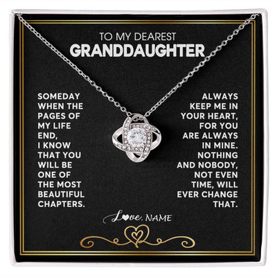 Love Knot Necklace | Personalized To My Granddaughter Necklace From Grandmother Papa When The Pages Of My Life End Granddaughter Birthday Christmas Customized Gift Box Message Card Shirt & Hoodie | teecentury