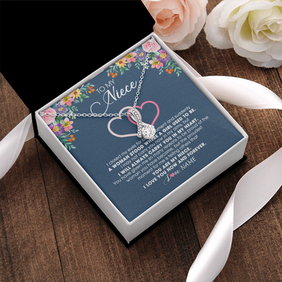 Alluring Beauty Necklace | Personalized To My Niece Necklace From Aunt Auntie Uncle I Love You Now And Forever Jewelry For Niece Birthday Graduation Christmas Customized Message Card | teecentury