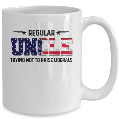 Regular Uncle Trying Not To Raise Liberal American USA Flag Mug Coffee Mug | Teecentury.com