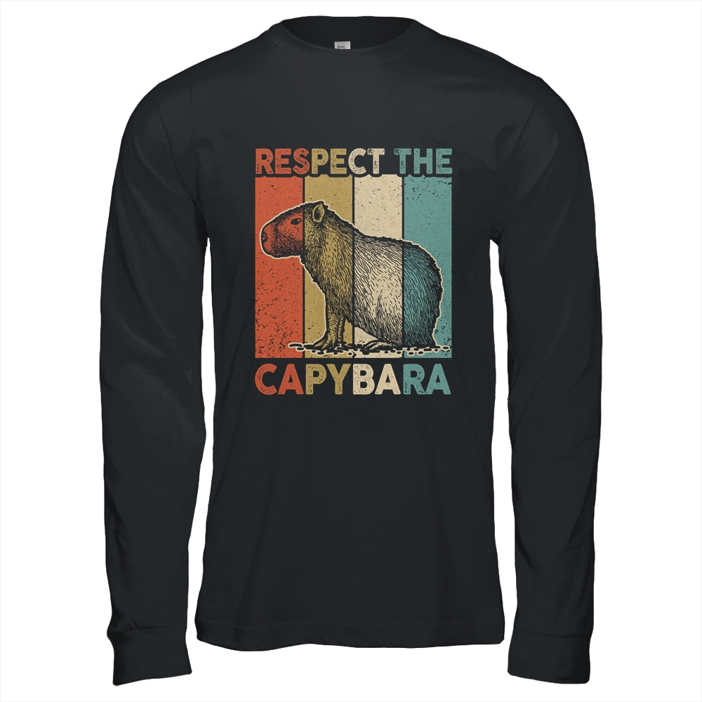 Respect The Capybara Animal Funny Capybara Lover Shirt & Hoodie | teecentury