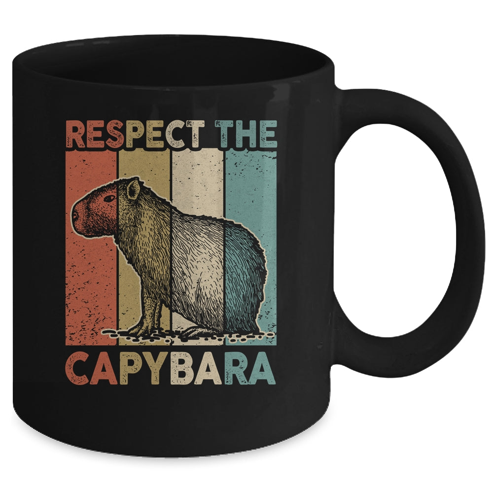 Respect The Capybara Animal Funny Capybara Lover Mug | teecentury