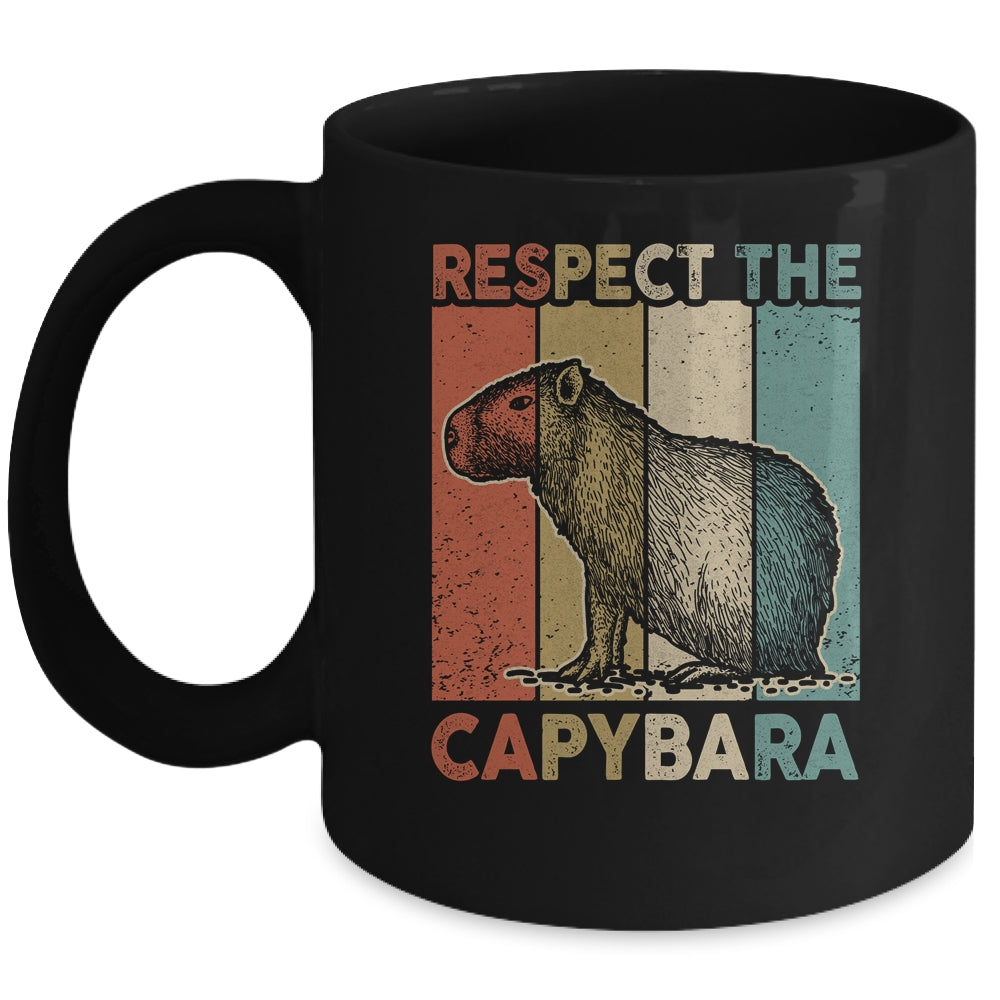 Respect The Capybara Animal Funny Capybara Lover Mug | teecentury