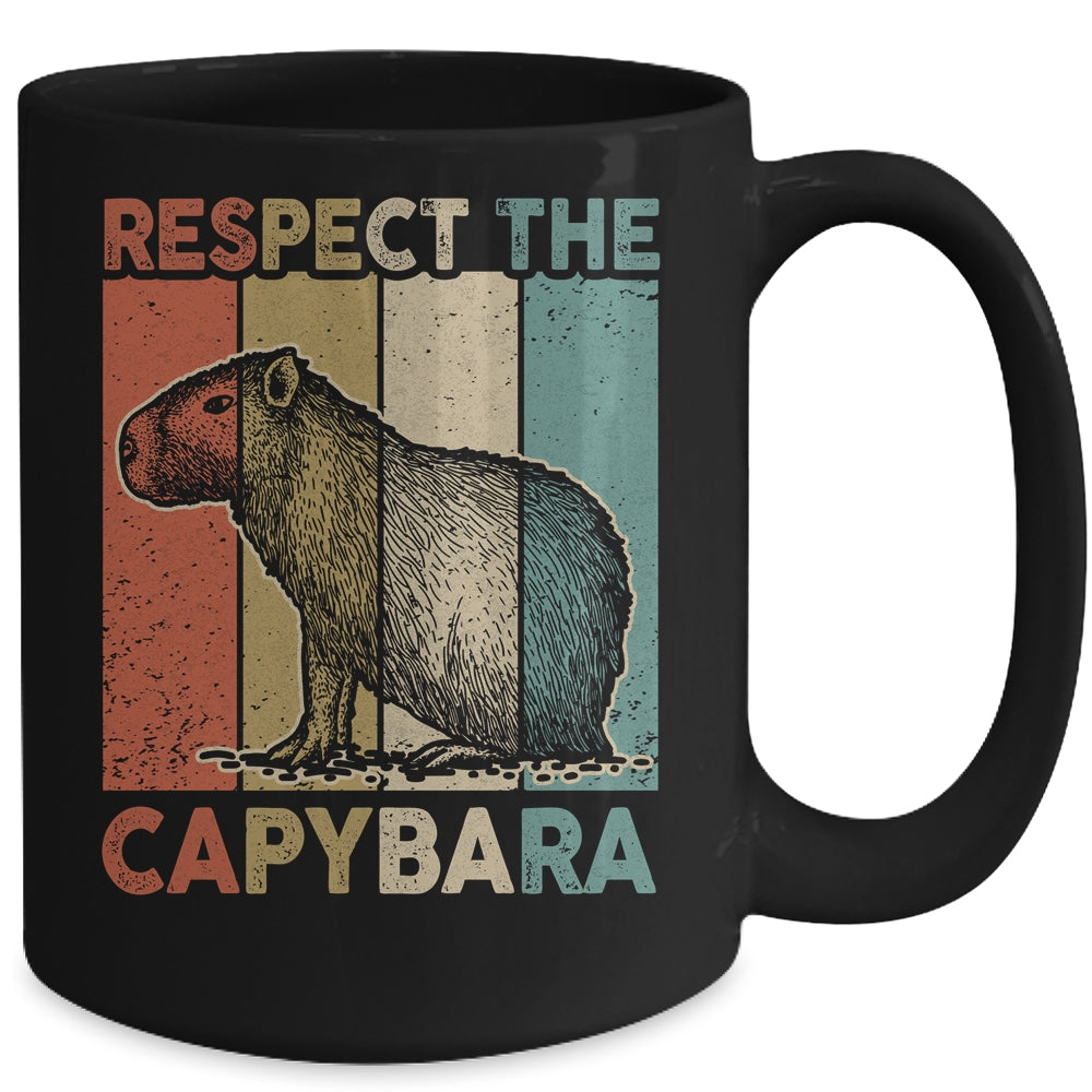 Respect The Capybara Animal Funny Capybara Lover Mug | teecentury