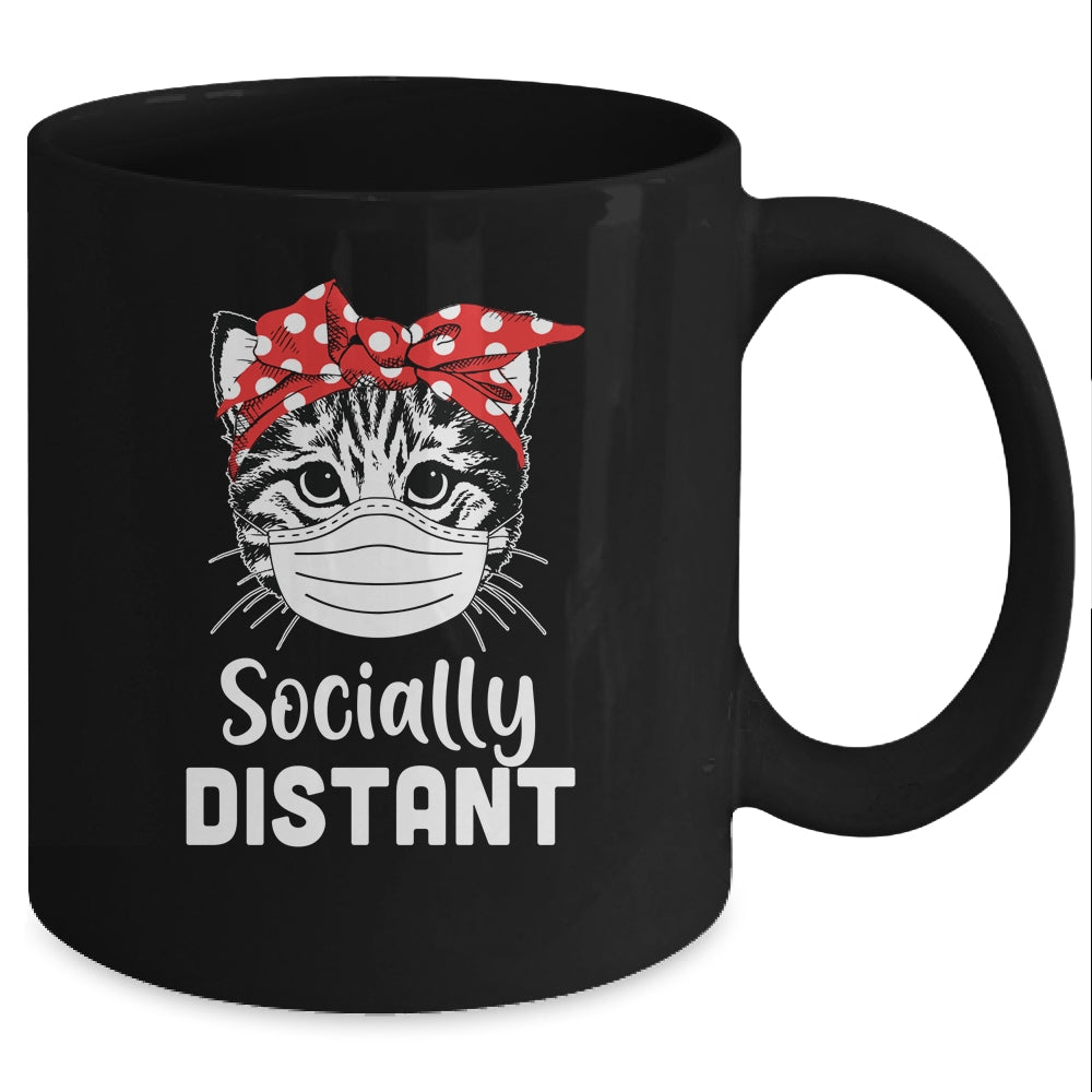 Social Distant Kitty Cat Quarantine Mug Coffee Mug | Teecentury.com
