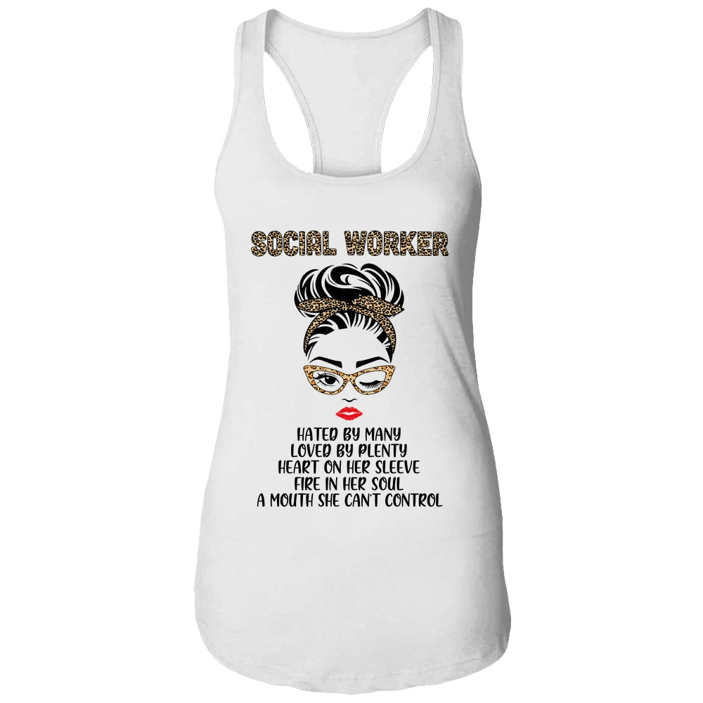 Social Worker Hated By Many Loved By Plenty Leopard Women T-Shirt & Tank Top | Teecentury.com