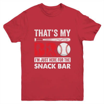 Thats My Bro Im Just Here For Snack Bar Brothers Baseball Youth Shirt | teecentury