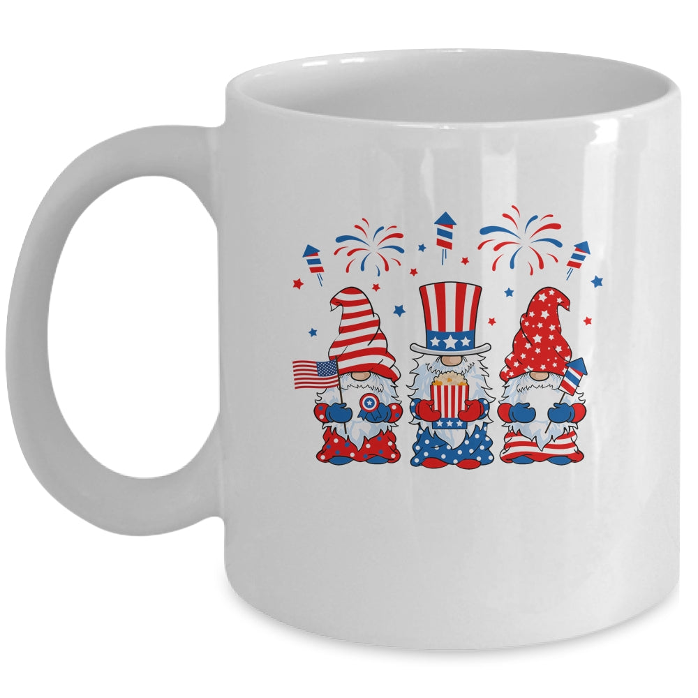 Three Gnomes Celebrating Independence Day 4th Of July Mug Coffee Mug | Teecentury.com