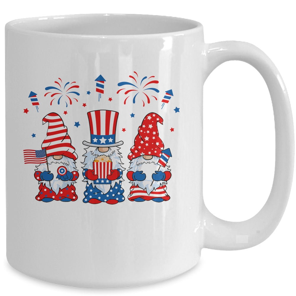 Three Gnomes Celebrating Independence Day 4th Of July Mug Coffee Mug | Teecentury.com