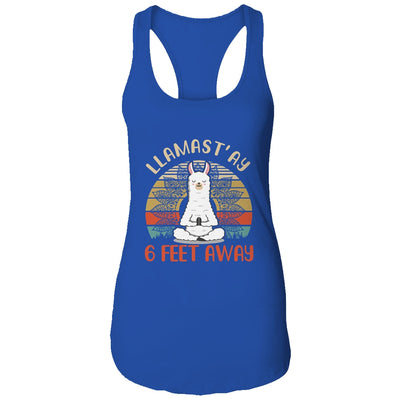 Yoga Meditating Llamastay Llama Social Distancing Quarantine T-Shirt & Tank Top | Teecentury.com
