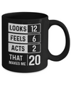 2002 20th Years Old Birthday Looks Feels Acts Make Me 20th Mug Coffee Mug | Teecentury.com