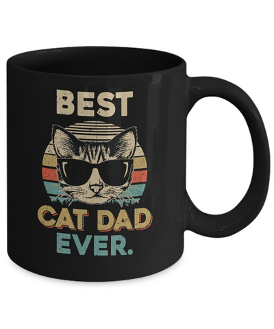 Vintage Best Cat Dad Ever Cat Daddy Father Mug Coffee Mug | Teecentury.com