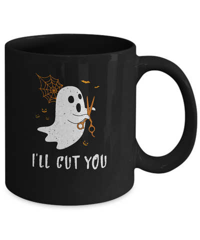 Halloween Boo Ghost I'll Cut You Barber Costume Mug Coffee Mug | Teecentury.com
