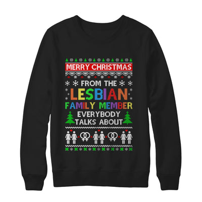 LGBT Merry Christmas From Lesbian Aunt Family Ugly Sweater T-Shirt & Sweatshirt | Teecentury.com