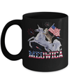 Meowica 4Th Of July Funny Cat On Unicorn Independence Mug Coffee Mug | Teecentury.com