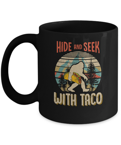 Bigfoot Carrying Taco Hide And Seek Sasquatch Mug Coffee Mug | Teecentury.com