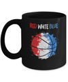 4Th Of July Red White Blue Basketball Lovers Patriotic Mug Coffee Mug | Teecentury.com