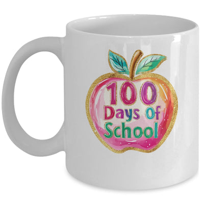 100 Day Of School Brushstroke Cute Teacher Life Mug | teecentury