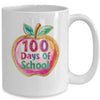100 Day Of School Brushstroke Cute Teacher Life Mug | teecentury