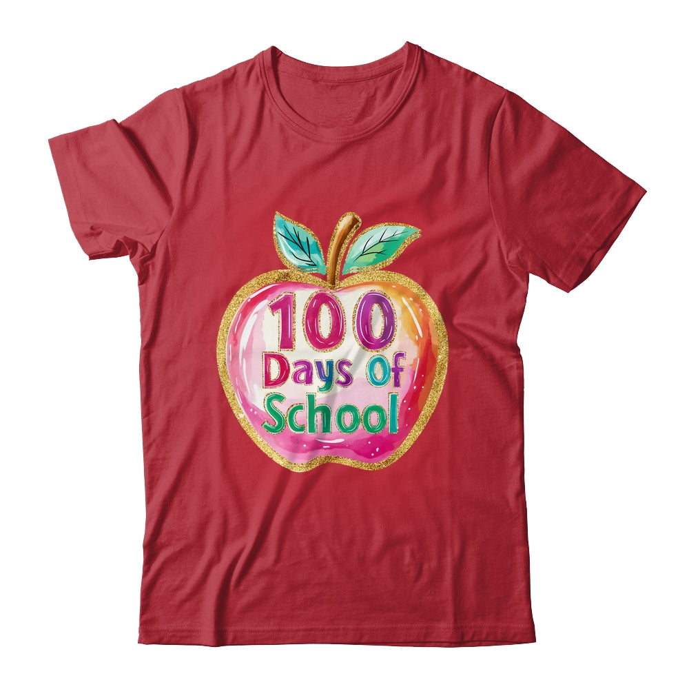100 Day Of School Brushstroke Cute Teacher Life Shirt & Hoodie | teecentury