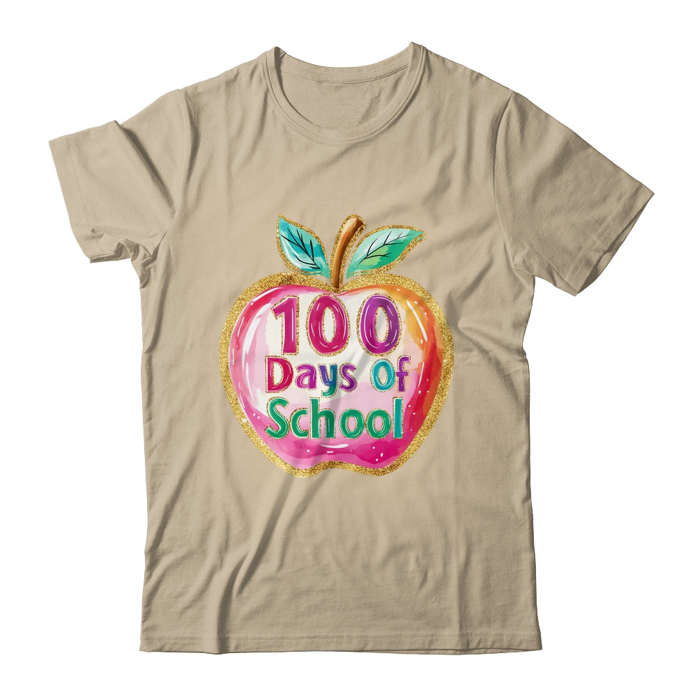 100 Day Of School Brushstroke Cute Teacher Life Shirt & Hoodie | teecentury