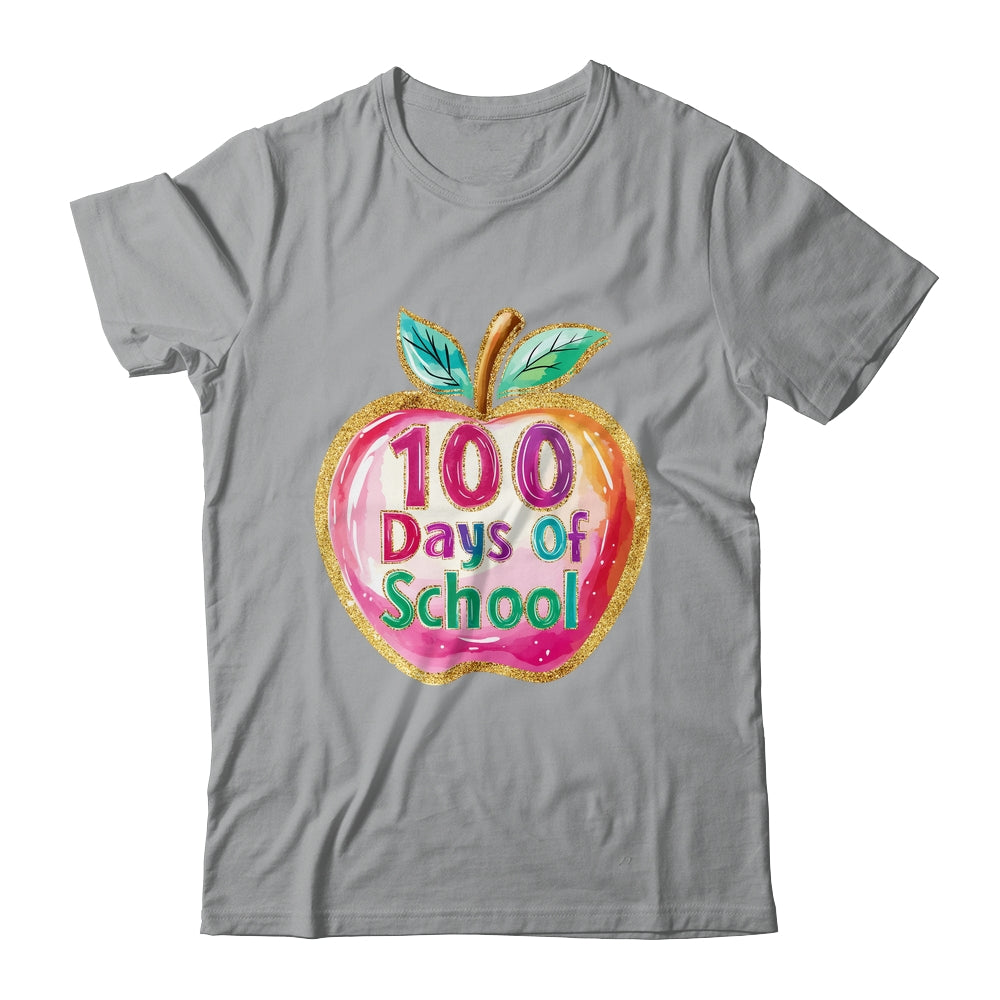 100 Day Of School Brushstroke Cute Teacher Life Shirt & Hoodie | teecentury