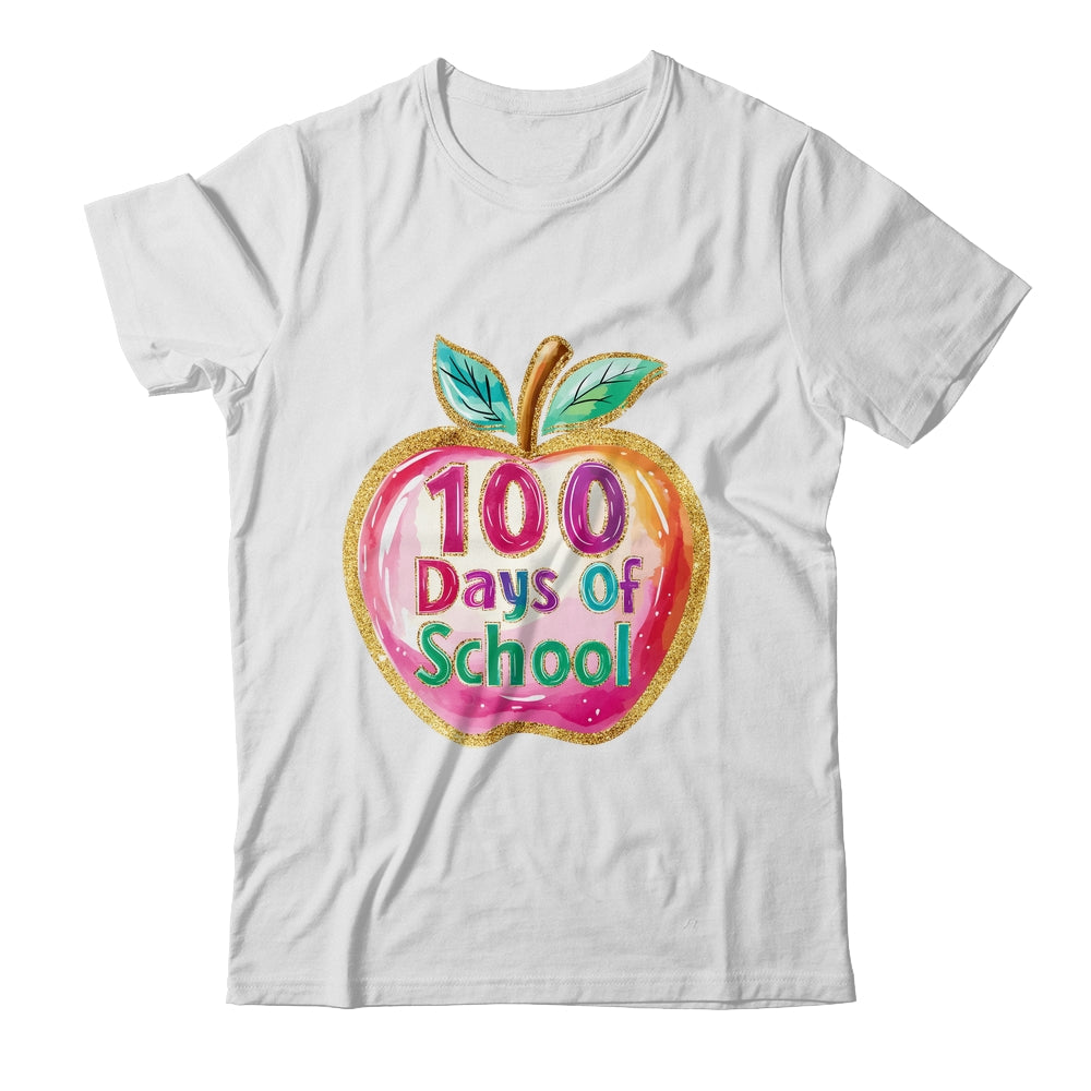 100 Day Of School Brushstroke Cute Teacher Life Shirt & Hoodie | teecentury