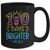 100 Days Brighter Student Happy 100th Day Of School Tie Dye Mug | teecentury