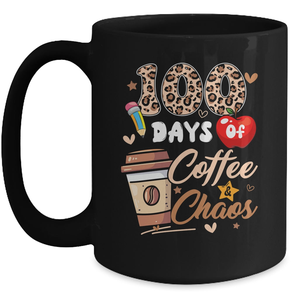 100 Days Of Coffee And Chaos 100 Days Student Teacher Mug | teecentury