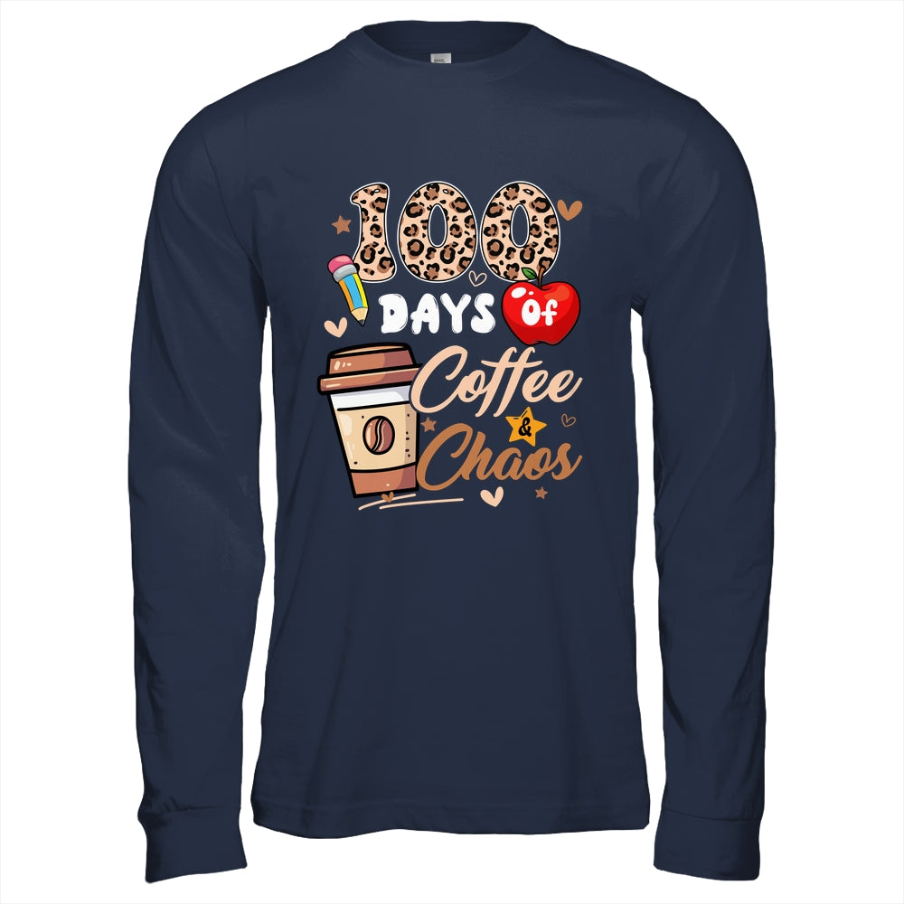 100 Days Of Coffee And Chaos 100 Days Student Teacher Shirt & Hoodie | teecentury