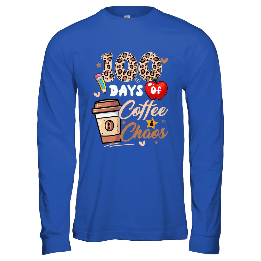 100 Days Of Coffee And Chaos 100 Days Student Teacher Shirt & Hoodie | teecentury