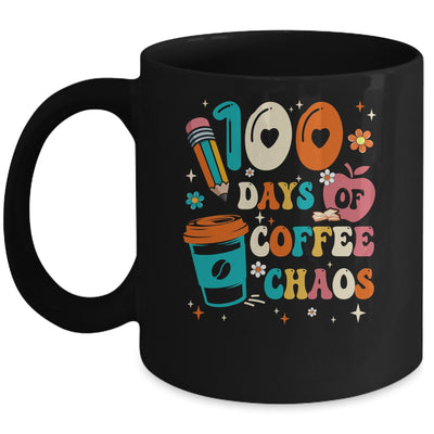 100 Days Of Coffee And Chaos 100th Day Of School Teacher Mug | teecentury