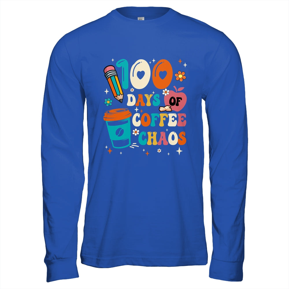 100 Days Of Coffee And Chaos 100th Day Of School Teacher Shirt & Hoodie | teecentury