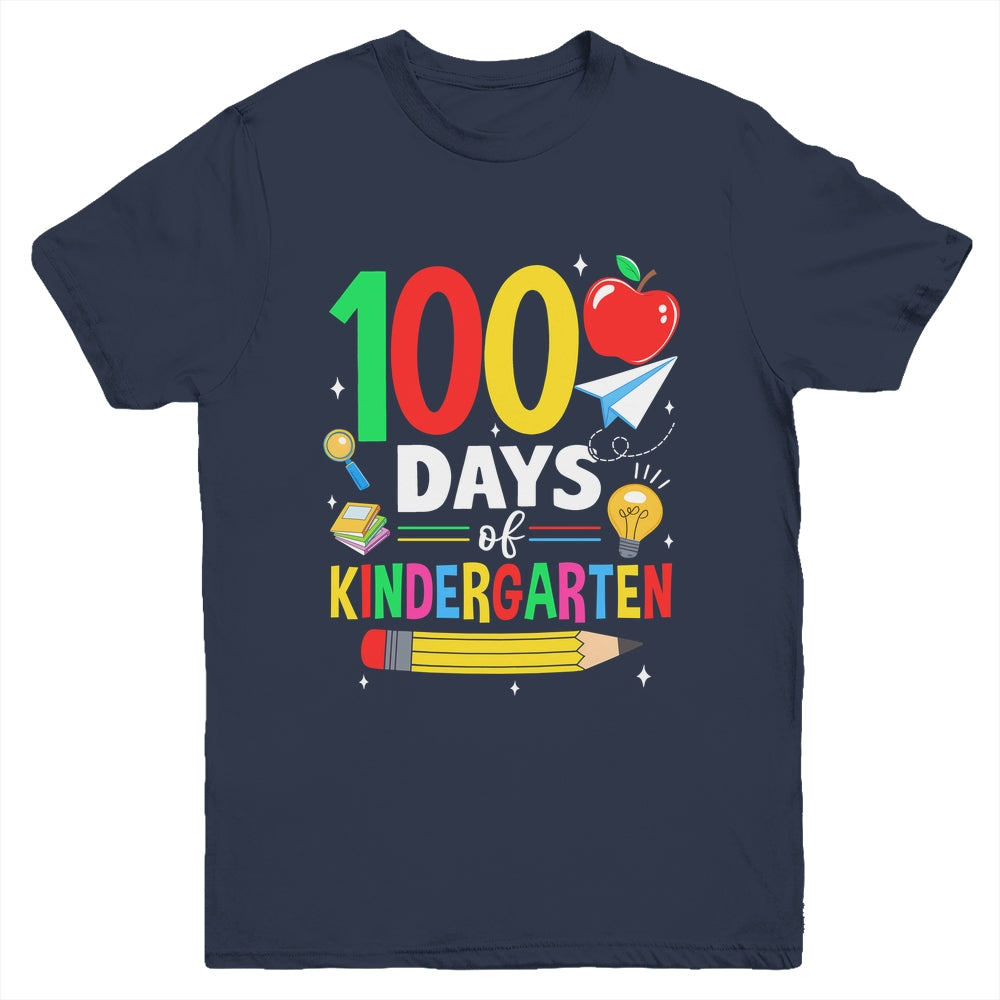 100 Days Of Kindergarten School 100th Days Of School Youth Shirt | teecentury