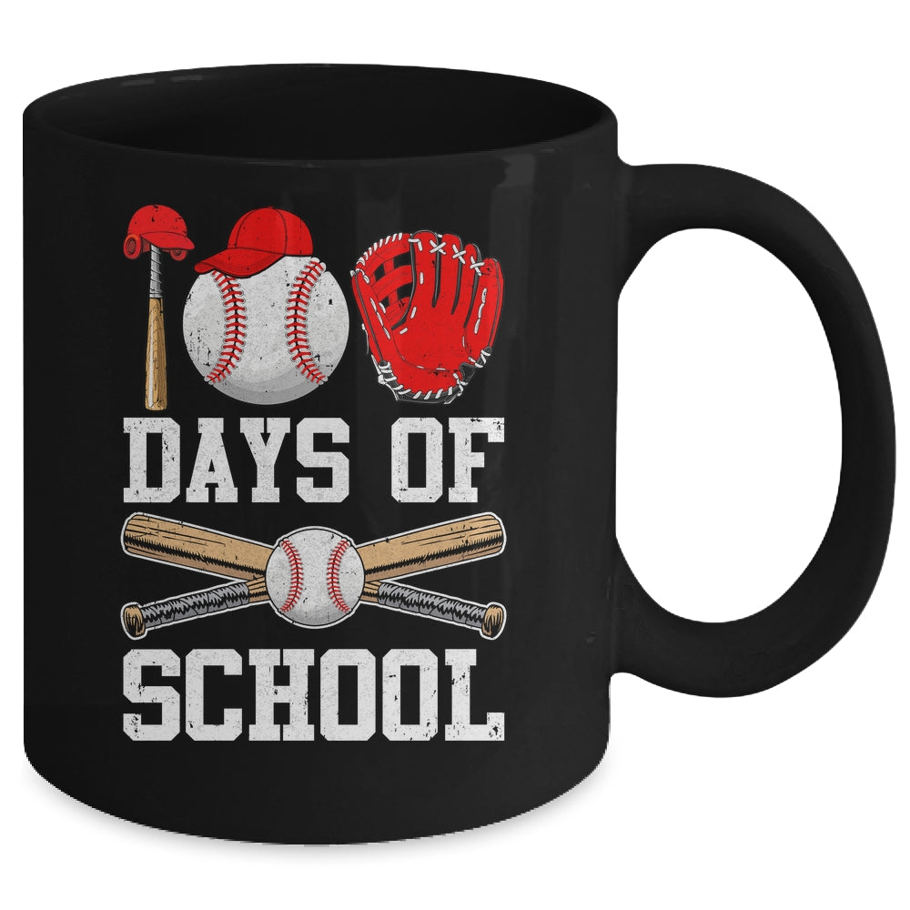 100 Days Of School Baseball 100Th Day Students Boys Kids Mug | teecentury