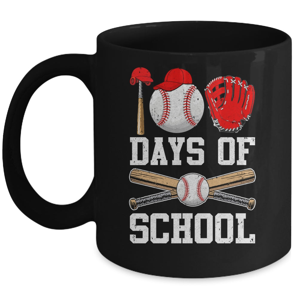 100 Days Of School Baseball 100Th Day Students Boys Kids Mug | teecentury