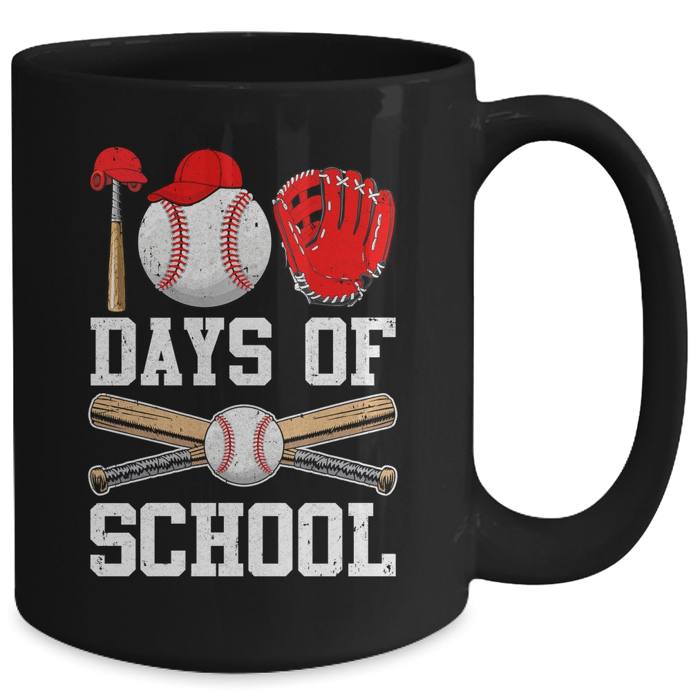 100 Days Of School Baseball 100Th Day Students Boys Kids Mug | teecentury